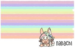 Rule 34 | 10s, artist request, rabbit, character name, closed eyes, furry, long hair, made in abyss, nanachi (made in abyss), open mouth, silver hair