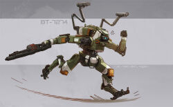 37_viggen bt-7274 gun humanoid_robot machine machine_gun mecha missile_pod one-eyed respawn_entertainment reverse-jointed_legs robot running science_fiction titan_(titanfall) titanfall titanfall_(series) titanfall_2 vanguard_(titanfall_2) weapon xo_chaingun