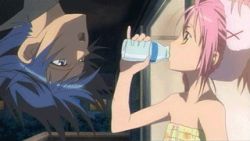 Rule 34 | animated, animated gif, hinamori amu, lowres, milk, pink hair, pinky out, screencap, shugo chara!, spit take, spitting, tsukiyomi ikuto