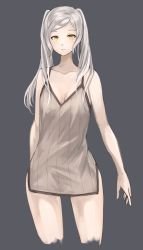 Rule 34 | 1girl, absurdres, bare shoulders, blouse, breasts, collarbone, cropped legs, fire emblem, grey hair, highres, long hair, long shirt, medium breasts, nintendo, robin (female) (fire emblem), robin (fire emblem), shirt, shorts, simple background, sleeveless, sleeveless shirt, solo, yellow eyes, zuzu (ywpd8853)