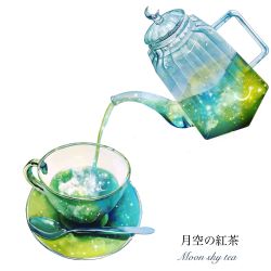 Rule 34 | crescent, cup, drink, english text, glass, highres, japanese text, jpeg artifacts, no humans, original, photorealistic, plate, pouring, realistic, reflection, saucer, simple background, spoon, steam, still life, tea, teacup, teapot, translated, transparent, white background, yasuta kaii32i