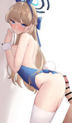 Rule 34 | 1boy, 1girl, absurdres, aftersex, animal ears, blonde hair, blue archive, blue eyes, blue leotard, breasts, clothed sex, cum, ear piercing, from side, halo, hetero, highres, leotard, long hair, medium breasts, n9at, official alternate costume, official alternate hairstyle, penis, piercing, playboy bunny, rabbit ears, rabbit tail, tail, thighhighs, thighs, toki (blue archive), toki (bunny) (blue archive), very long hair, white thighhighs, wrist cuffs
