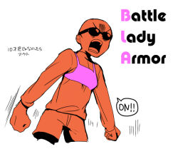 Rule 34 | 1boy, acronym, bald, bilingual, bra, clenched hands, codename: kids next door, english text, engrish text, artistic error, male focus, mixed-language text, numbuh 1, open mouth, ranguage, shorts, simple background, solo, spot color, sunglasses, t k g, translation request, underwear