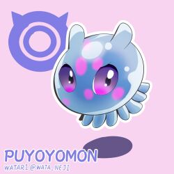 Rule 34 | digimon, digimon (creature), floating, highres, jellyfish, puyoyomon, shadow, solo, tentacles