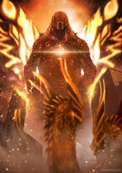 Rule 34 | absurdres, alien, alternate form, apocalypse, aura, bug, building, burning godzilla, destruction, dinosaur, dragon, elemental (creature), embers, energy, energy being, energy field, energy pulse, energy wings, fire elemental, ghost, glowing, glowing eyes, glowing veins, godzilla, godzilla: king of the monsters, godzilla (series), highres, hydra, insect, kaijuu, king ghidorah, legendary pictures, melting, monsterverse, moth, mothra, nuclear pulse, space monster, suttoko, toho, tron lines, wings