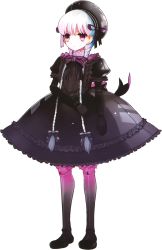 Rule 34 | 10s, 1girl, alice (fate), black dress, bow, braid, doll joints, dress, expressionless, fate/extra, fate (series), frilled skirt, frills, full body, gradient legwear, hair ribbon, hat, hat bow, hat ribbon, highres, joints, long hair, multicolored clothes, multicolored legwear, purple eyes, ribbon, skirt, solo, transparent background, twin braids, white hair
