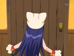 Rule 34 | 00s, 1girl, ahoge, animal ears, animal hands, animated, animated gif, bare arms, bare shoulders, bell, cat ears, cat paws, cat tail, catsuit, closed mouth, collar, cowboy shot, door, doorknob, dot nose, facing viewer, female focus, indoors, looking at viewer, lowres, midriff, navel, neck bell, puchi puri yucie, qvga, ribbon, smile, solo, standing, tail, tail ornament, tail ribbon, tareme, yucie