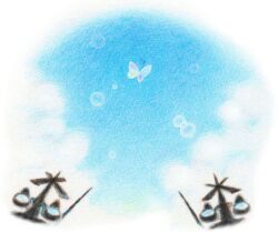 Rule 34 | antennae, bug, butterfly, cloud, digimon, insect, lowres, sign, sky, wings