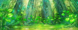 Rule 34 | artist request, creatures (company), day, forest, game cg, game freak, grass, green theme, leaf, light particles, moss, nature, nintendo, no humans, official art, outdoors, plant, pokemon, pokemon mystery dungeon, pokemon mystery dungeon: rescue team dx, scenery, third-party source, tree, wide shot