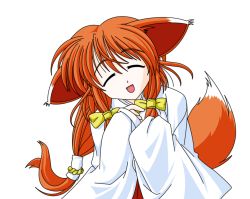 Rule 34 | animal ears, fox ears, fox tail, japanese clothes, miko, mozilla firefox, os-tan, solo, tail, transparent background, vector trace
