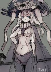 Rule 34 | 10s, 1girl, hand on own hip, kantai collection, looking at viewer, seo tatsuya, solo, wo-class aircraft carrier