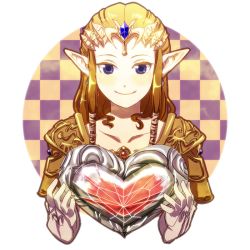 Rule 34 | 1girl, blue eyes, brown hair, chichi band, gloves, heart, heart container, image sample, long hair, md5 mismatch, nintendo, pixiv sample, pointy ears, princess zelda, simple background, smile, solo, the legend of zelda, the legend of zelda: twilight princess, white background