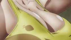 Rule 34 | 10s, 1girl, animated, animated gif, ass, bouncing breasts, breasts, butt crack, cleavage, close-up, covered erect nipples, femdom, large breasts, lowres, prison school, shiny skin, shiraki meiko, short shorts, shorts, solo