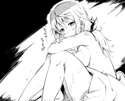 Rule 34 | 10s, 1girl, aftersex, bed, blush, charlotte dunois, greyscale, infinite stratos, kuro (jyupiter), monochrome, nude, sitting, sketch, solo, sweat