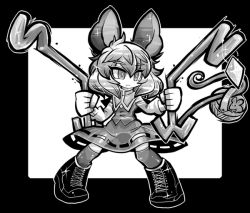 Rule 34 | 1girl, animal ears, capelet, dowsing rod, greyscale, image sample, jewelry, md5 mismatch, monochrome, mouse (animal), mouse ears, mouse tail, nazrin, pendant, resized, short hair, solo, tail, touhou, yt (wai-tei)