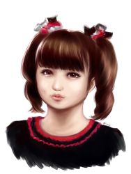 Rule 34 | babymetal, bow, brown hair, character request, long hair, lsize, realistic, ribbon, solo, tagme, twintails, upper body