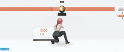 Rule 34 | 1girl, animated, black pants, braid, business suit, chainsaw man, formal, gameplay mechanics, goddess of victory: nikke, gun, jiggle, makima (chainsaw man), medium hair, necktie, official art, pants, ponytail, red hair, ringed eyes, sidelocks, solo, sound, suit, tagme, thigh gap, video, weapon, yellow eyes