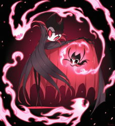 Rule 34 | 2others, arizuka (catacombe), bat (animal), black background, bug, cloak, commentary request, full body, grey cloak, highres, hollow knight, looking at viewer, multiple others, nightmare king grimm, red cloak, red eyes, standing, steam, vampire