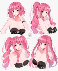 Rule 34 | 1girl, alternate hairstyle, joman, one piece, perona, pink hair, smile, solo