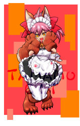 Rule 34 | 1girl, absurdres, animal ears, animal hands, apron, bell, blush, breasts, cat paws, character name, cleavage, collar, fangs, fate/grand order, fate (series), fox ears, fox tail, gloves, highres, jingle bell, large breasts, long hair, looking at viewer, maid headdress, neck bell, open mouth, paw gloves, paw shoes, pink hair, ponytail, red ribbon, ribbon, shoes, solo, tail, tamamo (fate), tamamo cat (fate), tamamo cat (second ascension) (fate), yellow eyes