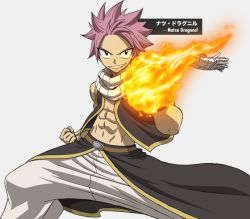 Rule 34 | 1boy, fairy tail, fire, male focus, natsu dragneel, official art, pink hair, scarf, short hair, smile, solo, tagme
