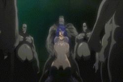 Rule 34 | 1girl, ahegao, animated, animated gif, bent over, blue hair, breasts, censored, cum, cum in pussy, fat, fat man, fucked silly, large breasts, lowres, monster, nipples, orgasm, cum overflow, rape, red eyes, sex, taimanin (series), taimanin murasaki, vaginal, yatsu murasaki