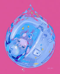 Rule 34 | 1girl, absurdres, bathing, bathtub, blue eyes, blue hair, boots, fisheye, foreshortening, hatsune miku, highres, holding, holding phone, indoors, looking at viewer, partially submerged, phone, pink background, rubber boots, samekosamemi, shadow, solo, twintails, vocaloid, water