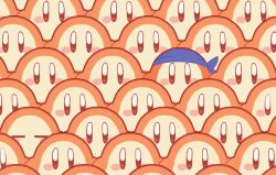 Rule 34 | bandana, bandana waddle dee, blue bandana, blue headwear, blush stickers, brown eyes, closed eyes, creature, kirby (series), looking at viewer, nintendo, no humans, no mouth, nt 26, odd one out, solid oval eyes, too many, waddle dee