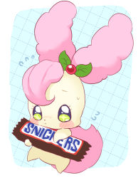 Rule 34 | + +, 10s, 1girl, blue background, blue eyes, candy, candy bar, fairy, flying sweatdrops, food, kirakira precure a la mode, kirarin (precure), looking at viewer, precure, product placement, simple background, snickers (brand), solo, wataboshi, wrapped candy