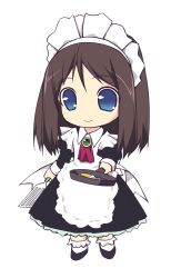 Rule 34 | 1girl, chibi, chibi only, highres, maid, murakami suigun, simple background, solo, tagme, white background