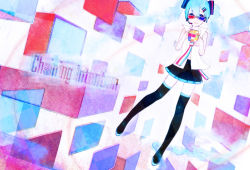 Rule 34 | 1girl, 3d glasses, absurdly long hair, anniversary, aqua eyes, aqua hair, aqua nails, aqua necktie, artist name, artist request, bare shoulders, birthday, black footwear, black skirt, black sleeves, black thighhighs, blue eyes, blue hair, blue necktie, boots, breasts, chaining intention (vocaloid), collarbone, collared shirt, detached sleeves, female focus, full body, glasses, hair between eyes, hair ornament, hairclip, happy birthday, hatsune miku, headphones, headset, holding, kinako928, legs, long hair, looking at viewer, microphone, miniskirt, nail polish, necktie, number tattoo, parted lips, plaid, plaid skirt, pleated, pleated skirt, rubik&#039;s cube, shirt, shoulder tattoo, skirt, sleeveless, sleeveless shirt, sleeves past wrists, small breasts, smile, solo, tattoo, teeth, thigh boots, thighhighs, tie clip, twintails, very long hair, vocaloid, white shirt, wide sleeves, wing collar, zettai ryouiki