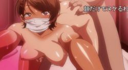 Rule 34 | 1boy, 1girl, all fours, animated, animated gif, ass, ass grab, bed, breasts, brown eyes, brown hair, collarbone, completely nude, dark-skinned female, dark skin, doggystyle, fat, fat man, hair ornament, hairclip, hanging breasts, katou mio (seika jogakuin kounin sao ojisan), kurosu gatari, livestream, looking at viewer, mask, medium breasts, mouth mask, nipples, nude, old, old man, on bed, seika jogakuin kounin sao ojisan, sex, sex from behind, short hair, tan, tanline, thighs, tomboy, vaginal, wide hips