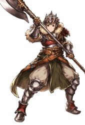 Rule 34 | 10s, 1boy, alpha transparency, armor, armored boots, axe, boots, full body, gran (granblue fantasy), granblue fantasy, helmet, legs apart, male focus, minaba hideo, official art, solo, transparent background, warrior (granblue fantasy), weapon, wide stance