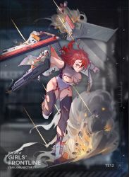 Rule 34 | 1girl, acket, ballistic shield, breasts, bullet, bullpup, cylinder, cylinder (weapon), explosive, explosive weapon, gas-seal revolver, girls&#039; frontline, grenade, gun, hand grenade, holding, holding gun, holding weapon, israel weapon industries, iwi tavor ts12, iwi us, jacket, leotard, long gun, long hair, medium breasts, menji, groin, official art, raincoat, red eyes, red hair, revealing clothes, revolver shotgun, rotating-tube magazine, semi-automatic firearm, semi-automatic shotgun, shield, shotgun, smoke, solo, standing, tavor ts12, thighhighs, torn clothes, tri-tube rotating magazine, ts12 (girls&#039; frontline), weapon, white jacket, wings