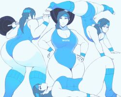 Rule 34 | 1girl, animated, ass, blue leotard, breasts, cdlum, cleavage, curvy, exercise, huge ass, large breasts, leotard, long hair, multiple views, nintendo, solo, tagme, thick thighs, thighs, video, white background, wide hips, wii fit, wii fit trainer, wii fit trainer (female)