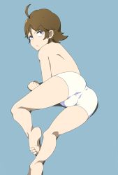 Rule 34 | 10s, 1boy, ass, barefoot, brown hair, bulge, darling in the franxx, highres, lying, male focus, shina takuto (takt1114), topless male, solo, underwear, zorome (darling in the franxx)