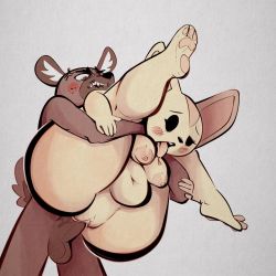 Rule 34 | 1boy, 1girl, aggressive retsuko, anger vein, animal ears, animal nose, ass, belly, blush stickers, brown fur, dutch angle, fang, fenneko, fox ears, fox girl, fox tail, full nelson, furry, furry female, furry male, furry with furry, haida (aggretsuko), held up, hetero, hyena boy, hyena ears, hyena tail, lip biting, navel, open mouth, pawpads, penis, reverse suspended congress, saliva, sex, sex from behind, snout, soles, solid circle eyes, solo focus, standing, standing sex, stomach, tail, teeth, testicles, thick thighs, thighs, toes, tongue, tongue out, upper teeth only, vaginal, veins, veiny penis, xu53r