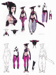 Rule 34 | 1girl, ass, ass cutout, breasts, capcom, chaps, clothing cutout, concept art, crotchless, crotchless pants, han juri, highres, large breasts, midriff, pants, pantyhose, sideboob, street fighter, thong