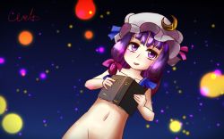Rule 34 | 1girl, convenient censoring, looking at viewer, nude, out-of-frame censoring, out of frame, patchouli knowledge, solo, touhou, welt (kinsei koutenkyoku)