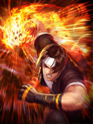 Rule 34 | 1boy, absurdres, belt, black hair, black jacket, black pants, fighting game, fire, gloves, headband, highres, incoming attack, jacket, kusanagi kyou, male focus, official art, open clothes, open jacket, open mouth, pants, pyrokinesis, school uniform, shirt, short hair, simple background, snk, solo, teeth, the king of fighters, the king of fighters all-stars, white headband, white shirt