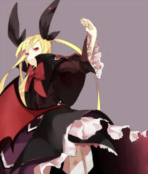 Rule 34 | 1girl, arc system works, bad id, bad pixiv id, blazblue, blonde hair, dress, hyakuhachi (over3), long hair, rachel alucard, red eyes, solo, twintails