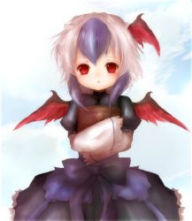 Rule 34 | 1girl, :o, amano jack, bad id, bad pixiv id, bird wings, book, hugging book, bow, child, cloud, curiosities of lotus asia, dress, grey horns, head wing, head wings, highres, holding, holding book, horns, hugging object, long sleeves, multicolored hair, open mouth, puffy short sleeves, puffy sleeves, purple hair, red eyes, short sleeves, silver hair, sky, tokiko (touhou), touhou, two-tone hair, wings