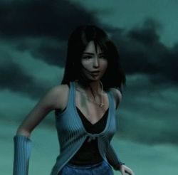 Rule 34 | 1990s (style), 3d, animated, animated gif, arm warmers, black hair, bouncing, bouncing breasts, breasts, cloud, final fantasy, final fantasy viii, jewelry, jiggle, lowres, necklace, panicking, retro artstyle, rinoa heartilly, running, searching