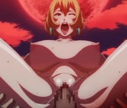 Rule 34 | 10s, animated, animated gif, bouncing breasts, breasts, butcha-u, censored, earrings, held up, huge breasts, ichijou shizuka, jewelry, jutaijima, lipstick, makeup, moaning, moon, pussy juice, sex, spread legs, stitched, sweat, third-party edit, vaginal