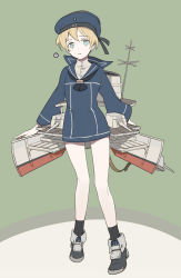 Rule 34 | 10s, 1boy, 1girl, aqua eyes, blonde hair, cannon, clothes writing, dress, genderswap, genderswap (ftm), hat, kantai collection, long sleeves, loo, male focus, military hat, personification, sailor, sailor dress, short hair, solo, z1 leberecht maass (kancolle)