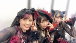 Rule 34 | 3girls, aida rikako, guilty kiss (love live!), highres, indoors, kobayashi aika, looking at viewer, multiple girls, photo (medium), standing, suzuki aina, voice actor