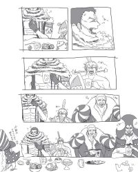 Rule 34 | 5boys, age difference, charlotte cracker, charlotte daifuku, charlotte katakuri, charlotte oven, charlotte perospero, multiple boys, one piece, smile
