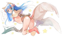 Rule 34 | 1girl, animal ears, ass, bikini, bikini top only, blue eyes, blue hair, blush, boots, bow, brown capelet, brown gloves, capelet, cat ears, closed mouth, commentary request, elbow gloves, emurin, expressionless, flat chest, full body, gloves, hair bow, jumping, long hair, looking at viewer, looking back, mage (ragnarok online), majiko (emurin), midriff, pelvic curtain, pink bow, ragnarok online, red bikini, red footwear, red skirt, showgirl skirt, skirt, solo, star-shaped pupils, star (symbol), swimsuit, symbol-shaped pupils, two-sided fabric, two-sided skirt, white background, white skirt