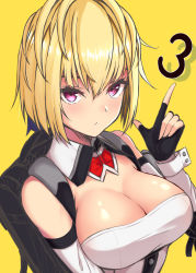Rule 34 | 10s, 1girl, blonde hair, breasts, claire victorious, cleavage, god eater, god eater 3, large breasts, short hair, tagme
