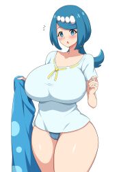 Rule 34 | 1girl, aikome (haikome), bad id, bad twitter id, breasts, cleavage, creatures (company), game freak, highres, huge breasts, lana&#039;s mother (pokemon), large breasts, nintendo, pokemon, pokemon (anime), pokemon sm (anime)